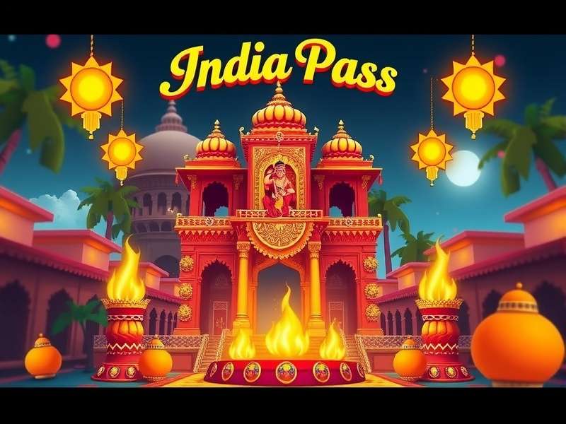 India Pass Sensation gameplay screenshot showing vibrant Indian festival theme